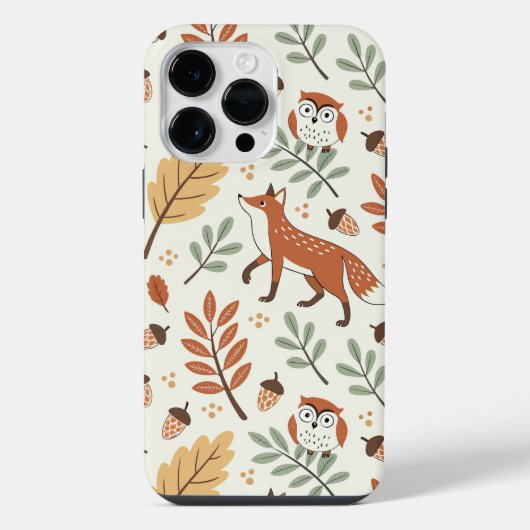 Elegantes skandinavisches Fall Pattern iPhone Hülle (Rückseite)