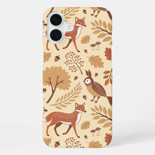 Elegantes skandinavisches Fall Pattern iPhone Hülle (Rückseite)