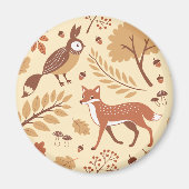 Elegantes skandinavisches Fall Pattern Magnet (Vorne)