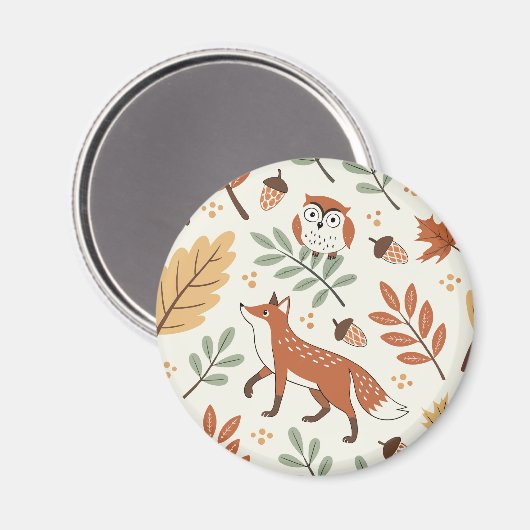 Elegantes skandinavisches Fall Pattern Magnet (Vorderseite/Rückseite)