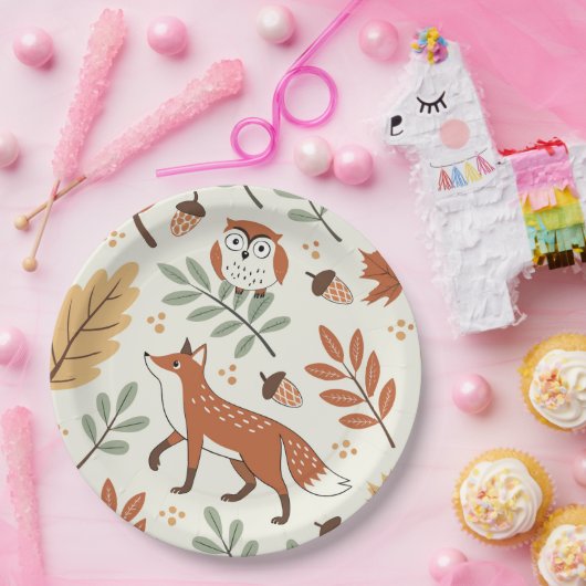 Elegantes skandinavisches Fall Pattern Pappteller (Party)