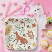 Elegantes skandinavisches Fall Pattern Pappteller (Party)