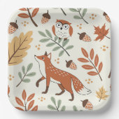 Elegantes skandinavisches Fall Pattern Pappteller (Vorderseite)