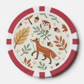 Elegantes skandinavisches Fall Pattern Pokerchips (Vorderseite)