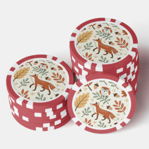 Elegantes skandinavisches Fall Pattern Pokerchips