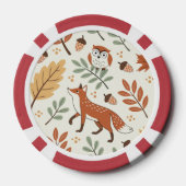 Elegantes skandinavisches Fall Pattern Pokerchips (Rückseite)