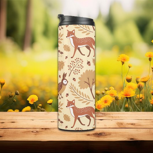 Elegantes skandinavisches Fall Pattern Thermosbecher