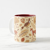 Elegantes skandinavisches Fall Pattern Zweifarbige Tasse (Vorderseite Links)