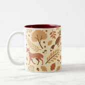 Elegantes skandinavisches Fall Pattern Zweifarbige Tasse (Links)