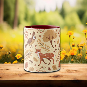 Elegantes skandinavisches Fall Pattern Zweifarbige Tasse