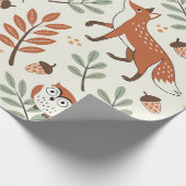 Elegantes skandinavisches Herbstmuster Geschenkpapier (Ecke)