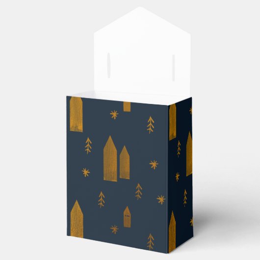 Elegantes skandinavisches Weihnachten Geschenkschachtel (Geöffnet)