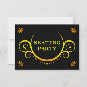 elegantes Skaten-Party Einladung