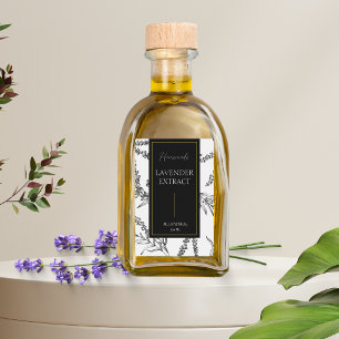 Elegantes Sketch, hausgemachte Lavendel Extract La Weinetikett