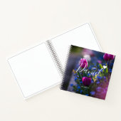 Elegantes Sketchbook Ihr Name Script lila chic No Notizblock (Innenseite)