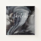 Elegantes Sketchbook - Ihr Name Skript Wasserfarbe Notizblock (Rückseite)