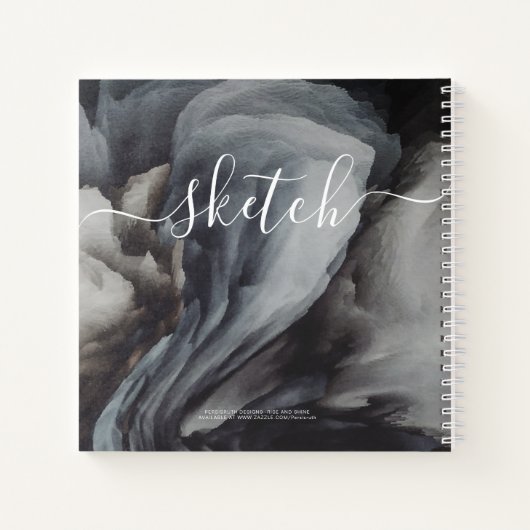 Elegantes Sketchbook - Ihr Name Skript Wasserfarbe Notizblock (Rückseite)