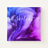 Elegantes Sketchbook - Ihr Name Skript Wasserfarbe Notizblock (Rückseite)