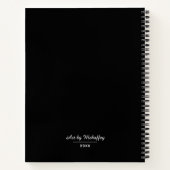 Elegantes Sketchbook Roter Glitzer Heart Artist Notizblock (Rückseite)