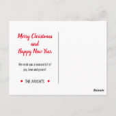 elegantes Skihaftmuster - ANCHOR + WEIHNACHTSMANNM Postkarte (Rückseite)