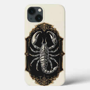 Elegantes Skorpion-Design mit aufwendiger goldener Case-Mate iPhone Hülle
