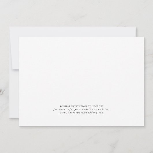 Elegantes Skript 3 FotoCollage Save the Date (Rückseite)