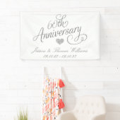 Elegantes Skript 60. Diamantene Hochzeit Banner (Insitu)