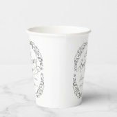 Elegantes Skript 60. Diamantene Hochzeit Pappbecher (Rechts)
