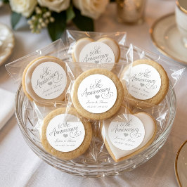 Elegantes Skript 60. Diamantene Hochzeit Runder Aufkleber