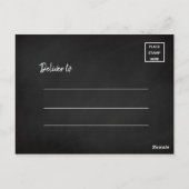 Elegantes Skript | Abschluss Foto Vielen Dank Postkarte (Rückseite)