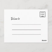 Elegantes Skript | Abschluss Foto Vielen Dank Postkarte (Rückseite)