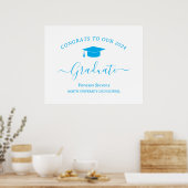 Elegantes Skript Absolventenparty Gratulation Mode Poster (Küche)