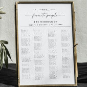 Elegantes Skript Alphabetisches Hochzeitsstift Poster