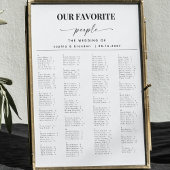 Elegantes Skript Alphabetisches Hochzeitsstift Poster