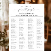 Elegantes Skript Alphabetisches Hochzeitsstift Poster