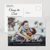 Elegantes Skript Änderung des Datums Verschoben Fo Postkarte (Vorne/Hinten)
