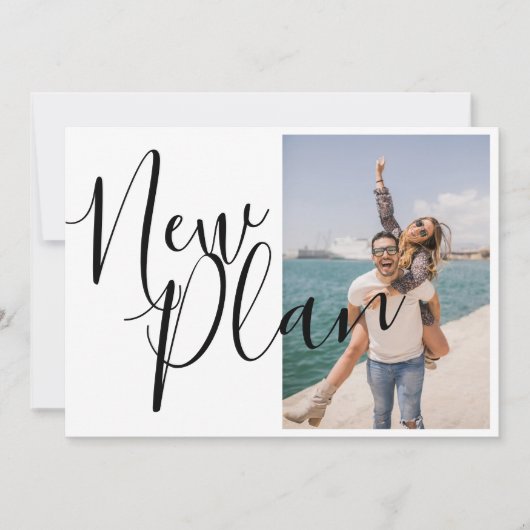 Elegantes Skript Änderungsdatum Foto Save The Date (Vorderseite)