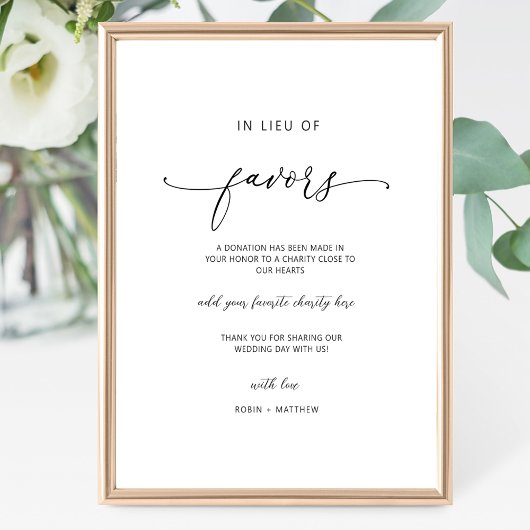 Elegantes Skript, anstelle von Favoriten-Zeichen Poster