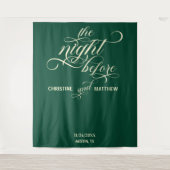 Elegantes Skript Aquamarin die Nacht vor dem Hinte Wandteppich (Vorderseite)