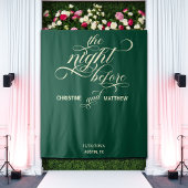 Elegantes Skript Aquamarin die Nacht vor dem Hinte Wandteppich