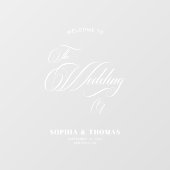 Elegantes Skript Begrüßung Mirror Decal-Zeichen Fensteraufkleber (Blatt)