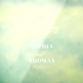 Elegantes Skript Begrüßung Mirror Decal-Zeichen Fensteraufkleber (Blatt 3)