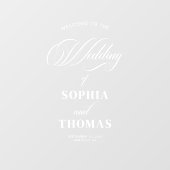 Elegantes Skript Begrüßung Mirror Decal-Zeichen Fensteraufkleber (Blatt)