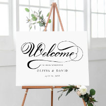 Elegantes Skript Begrüßungsfoam-Schild