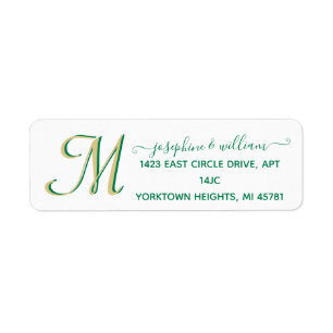 Elegantes Skript benutzerdefinierter Gold Green Mo