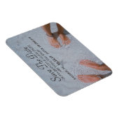 Elegantes Skript | Benutzerdefiniertes Foto Zeitsc Magnet (Rechte Seite)