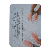 Elegantes Skript | Benutzerdefiniertes Foto Zeitsc Magnet (Vertikal)