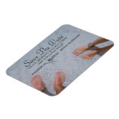 Elegantes Skript | Benutzerdefiniertes Foto Zeitsc Magnet (Linke Seite)