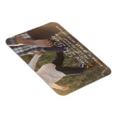 Elegantes Skript | Benutzerdefiniertes Foto Zeitsc Magnet (Rechte Seite)