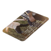 Elegantes Skript | Benutzerdefiniertes Foto Zeitsc Magnet (Linke Seite)